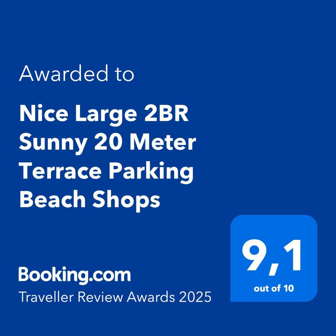 Nice Large 2Br Sunny 20 Meter Terrace Parking Beach Shops Eksteriør bilde